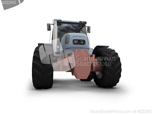 Image of Tractor isolated heavy machine front view 02