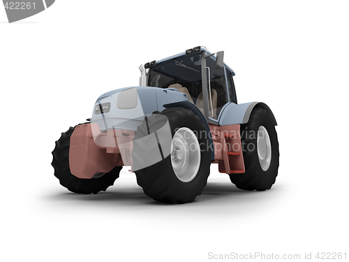 Image of Tractor isolated heavy machine front view 03