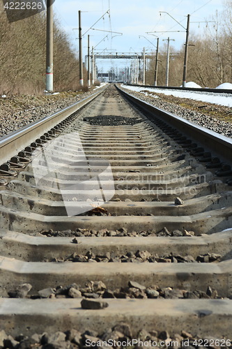 Image of  forward rails of railway