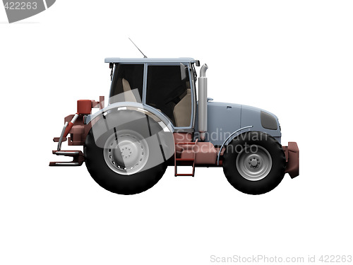 Image of Tractor isolated heavy machine side view