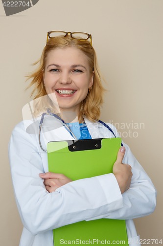 Image of Photo of girl with phonendoscope