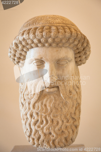 Image of VENICE, ITALY - JUNE 27, 2016: Hermes head in Palazzo Ducale Mus