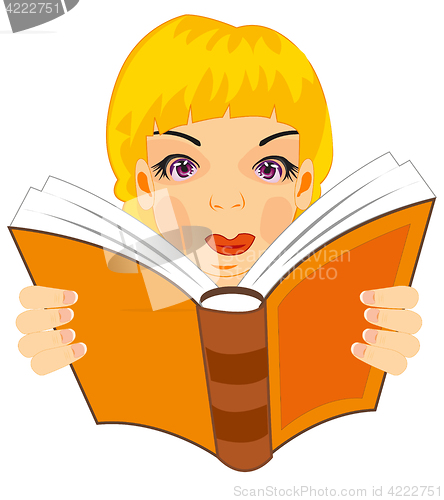 Image of Girl reads book