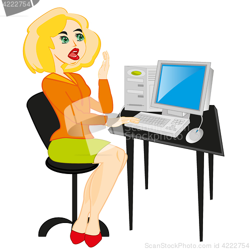 Image of Woman for computer