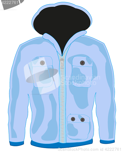 Image of Cloth hooded jacket