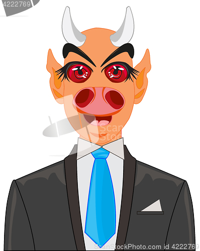 Image of Devil in suit with tie