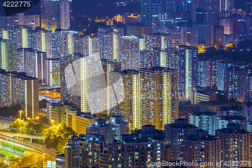 Image of Hong Kong Tuen Mun skyline and South China sea