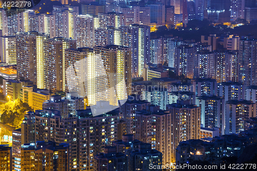 Image of Hong Kong Tuen Mun skyline and South China sea