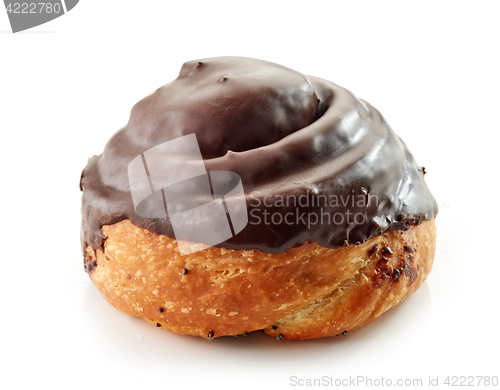 Image of freshly baked chocolate roll