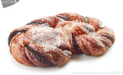 Image of freshly baked cinnamon pretzel