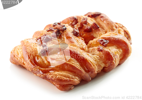 Image of freshly baked pecan bun 