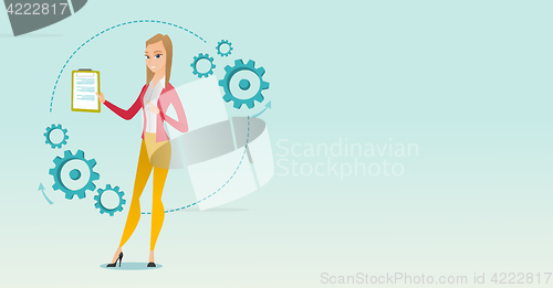 Image of Business woman giving business presentation.