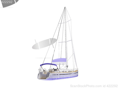Image of Vessel boat isolated back view