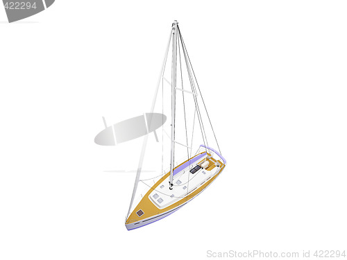 Image of Vessel boat isolated front view