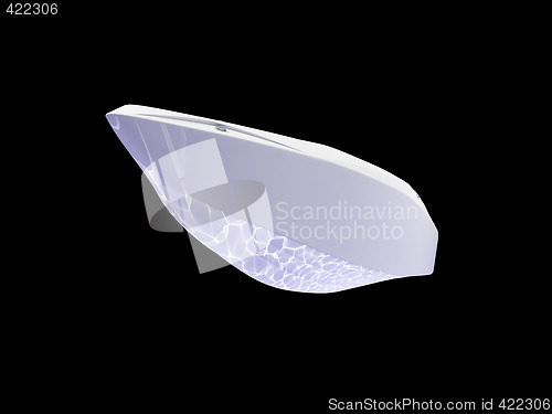 Image of White Boat isolated front view
