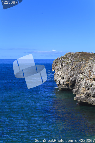 Image of Rocky Coast Extending into the Sea