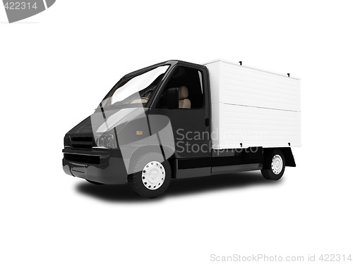 Image of White Van isolated front view