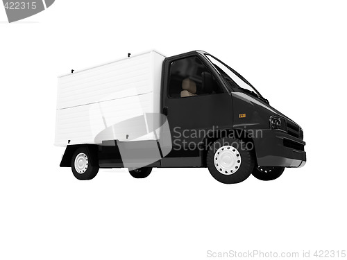 Image of White Van isolated front view