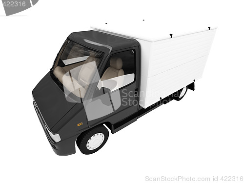 Image of White Van isolated front view