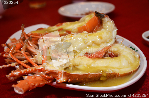 Image of Wine steamed spiny lobster