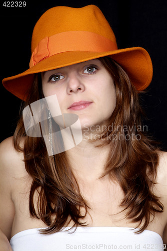 Image of woman with orange hat