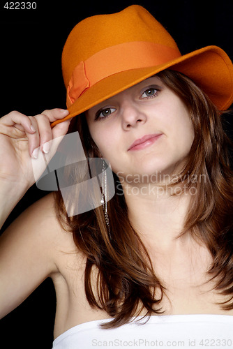 Image of woman with orange hat