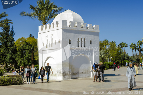 Image of Kubba Fatima Zohra Next to the Koutoubia Mosque