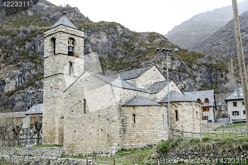 Image of  Roman Church of Sant Feliu in Barruera, Catalonia - Spain. 