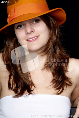 Image of woman with orange hat