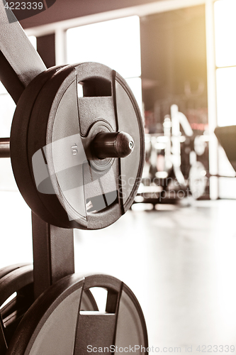 Image of Abstract blur fitness gym background