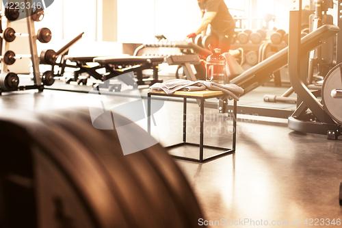 Image of Abstract blur fitness gym background