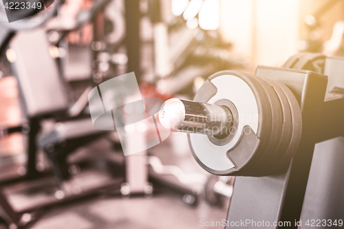 Image of Abstract blur fitness gym background