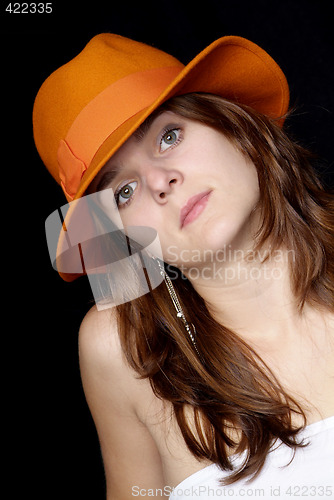 Image of woman with orange hat