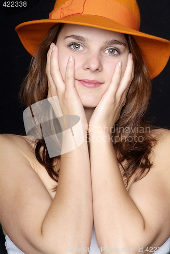 Image of woman with orange hat