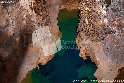 Image of Underground lake sorrunded by rocks