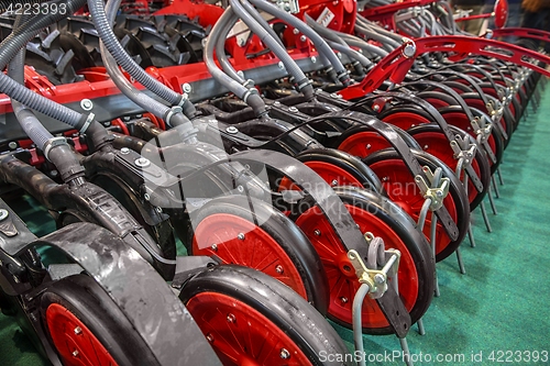 Image of Closeup photo of an agricultural watering equipment