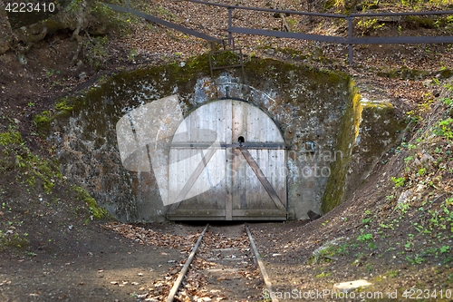 Image of Underground mine passage angle shot