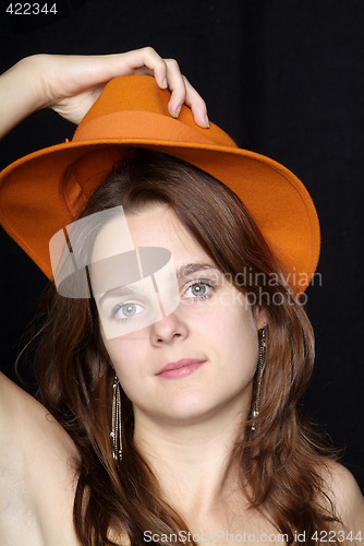 Image of woman with orange hat