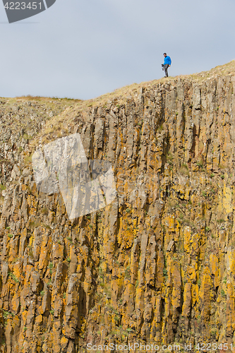 Image of Man on the edge of the cliff - Iceland