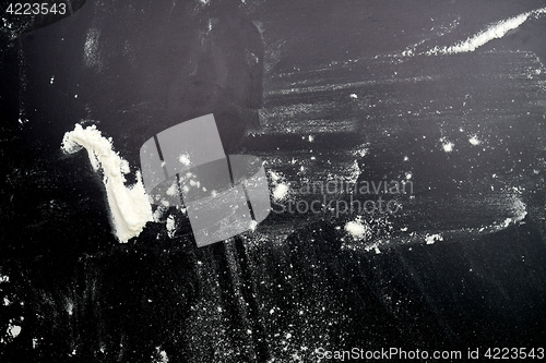 Image of powder(flour) on black