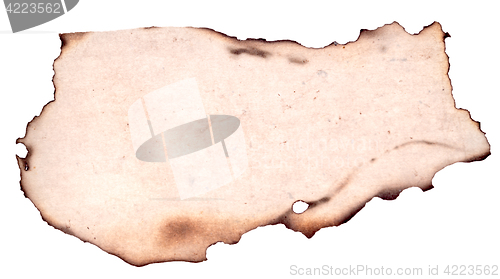Image of burnt paper