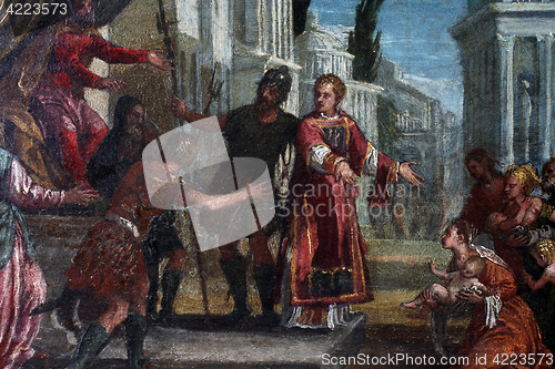 Image of Paolo Veronese: St. Lawrence leads the poor prefect of Valerian