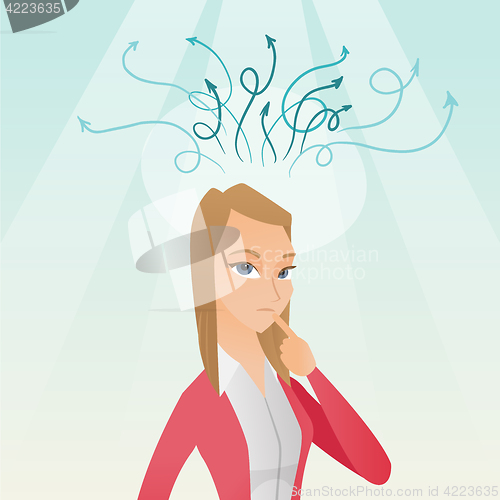 Image of Businesswoman having business idea.