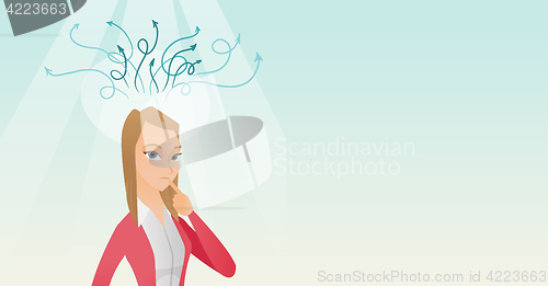 Image of Businesswoman having business idea.