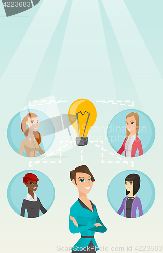 Image of Businesswomen discussing business ideas.