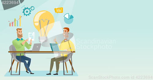 Image of Successful business idea vector illustration.