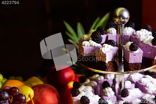 Image of Cake buffet for a birthday party.