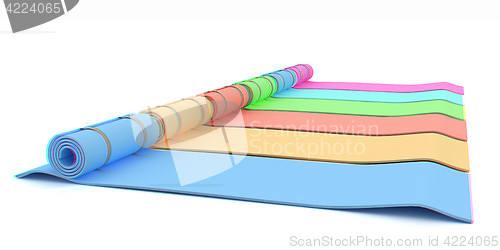 Image of karemats. 3D illustration. Anaglyph. View with red/cyan glasses 