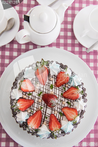 Image of Tasty strawberry cream cake
