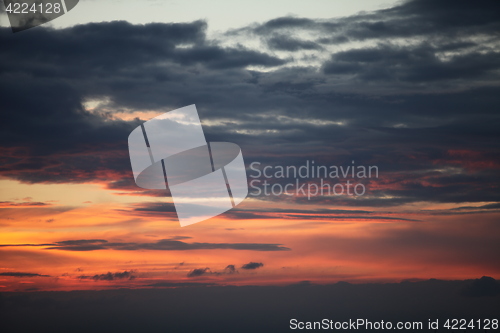 Image of Dramatic red sunset 